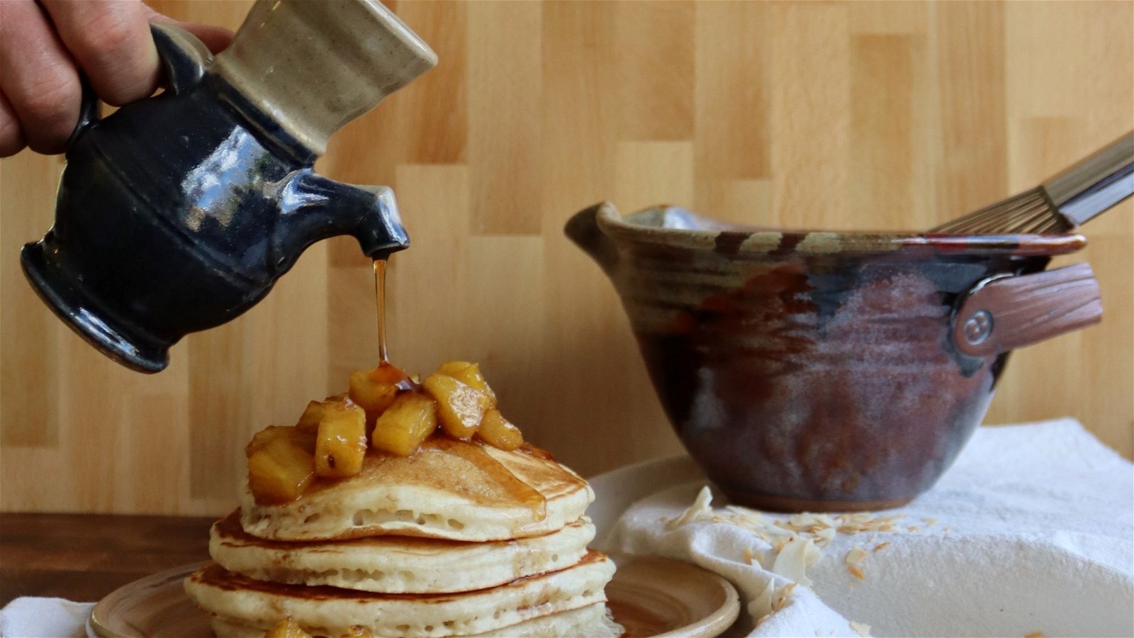 Image of Coconut Pancakes with Caramelized Pineapple