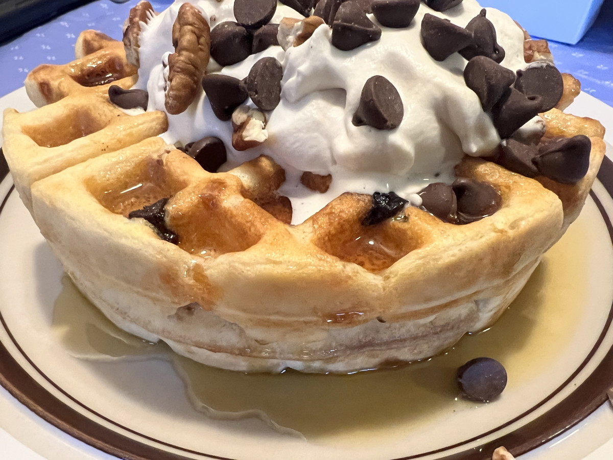 Chocolate Chip-Pecan Buttermilk Waffles