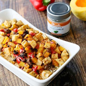 SAUSAGE, SQUASH AND RED PEPPER STUFFING