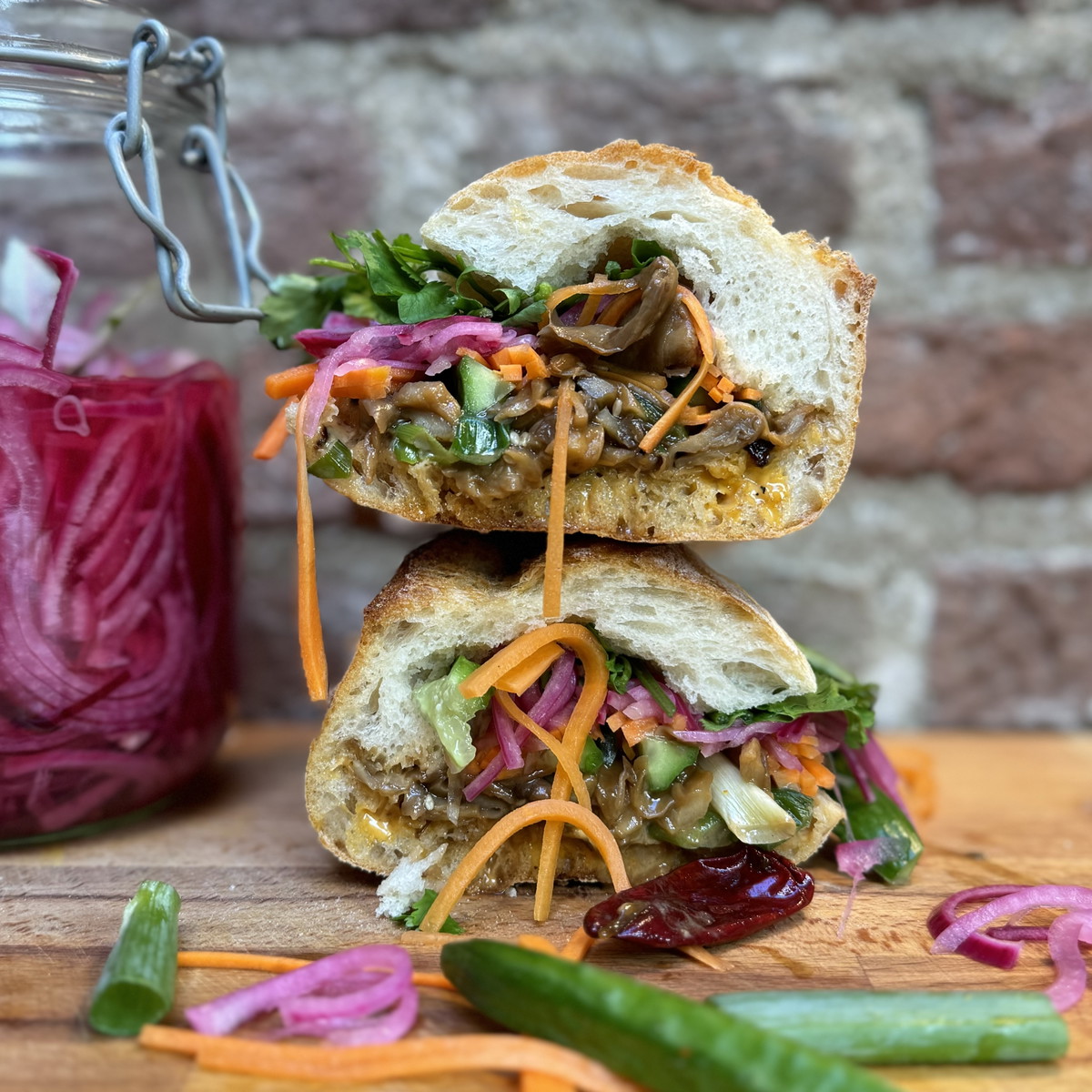 Mushroom banh mì