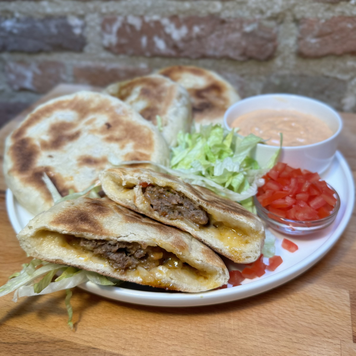 Big Mac stuffed pitas 
