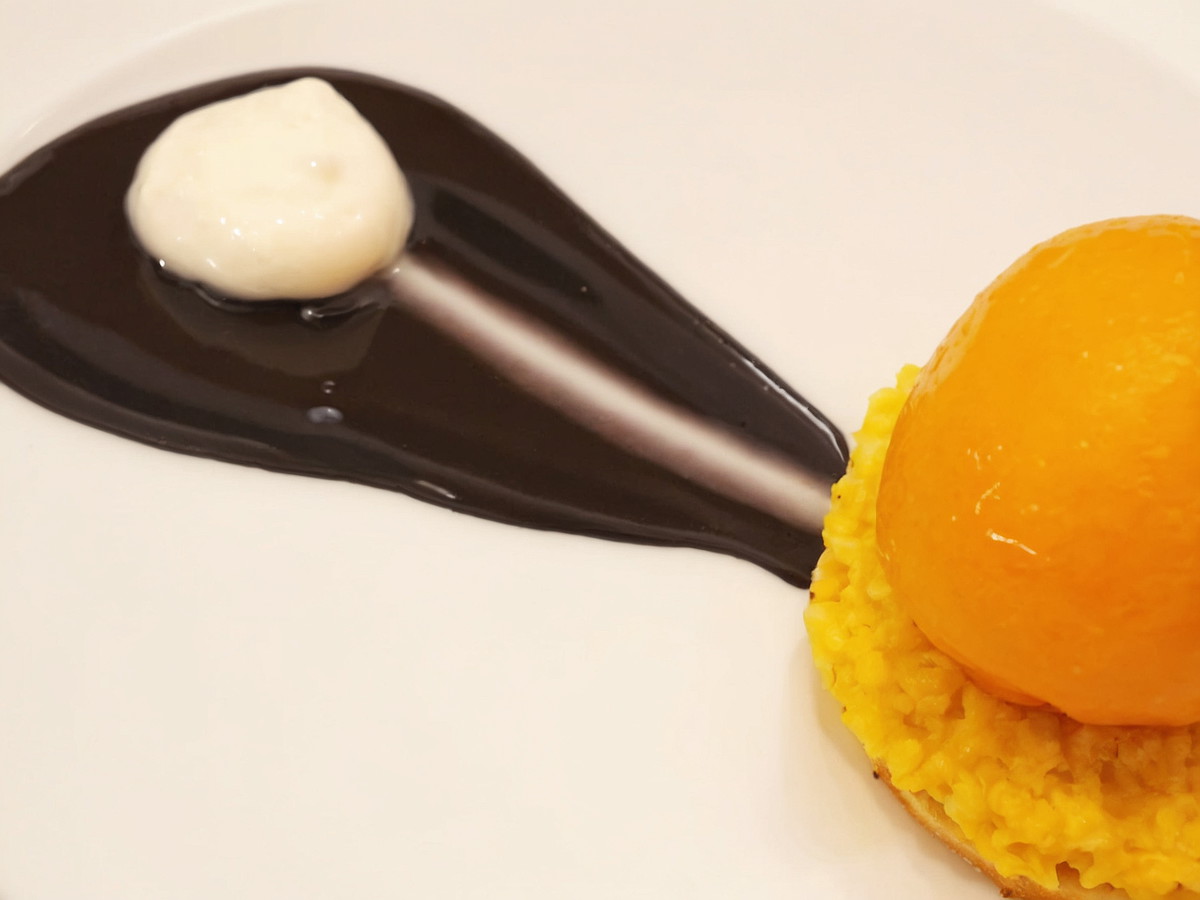 Salmon Delight - Salmon Balls, Sponge, Yoghurt Spheres and Cuttlefish Ink Sauce Recipe