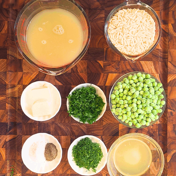 Image of About 20 min before the meat is done start the orzo.