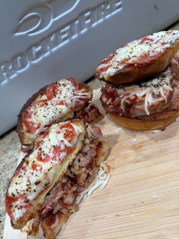 Image of Pepperoni and Cheese Stuffed Chicken Sandwich!