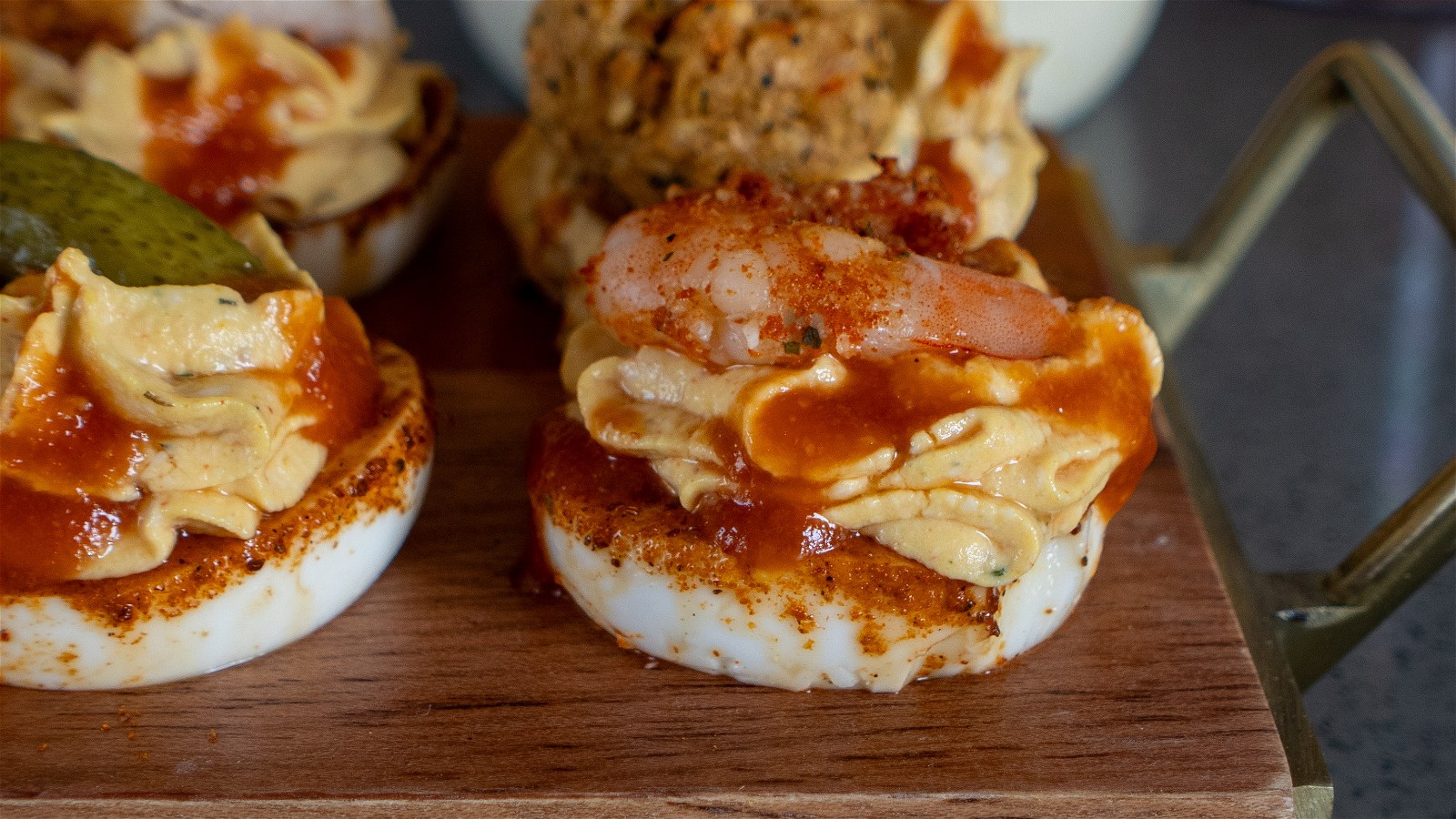 Image of Bloody Mary Deviled Eggs 