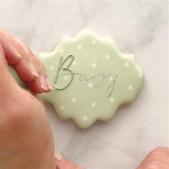 Image of How to Hand-Letter Baby Shower Cookies
