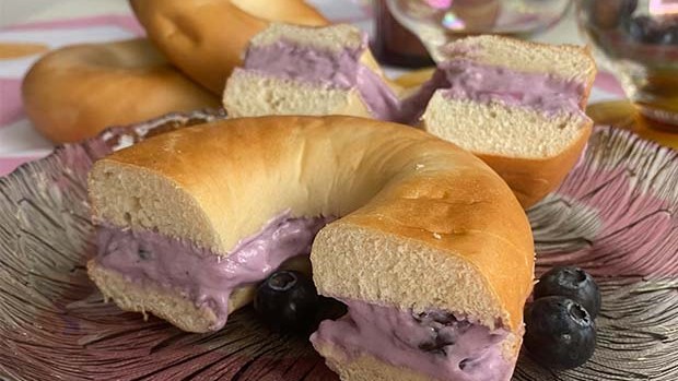 Image of Blueberry Cream Cheese Bagel