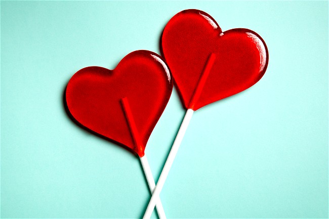 Image of Infused Heart Shaped Lollipops