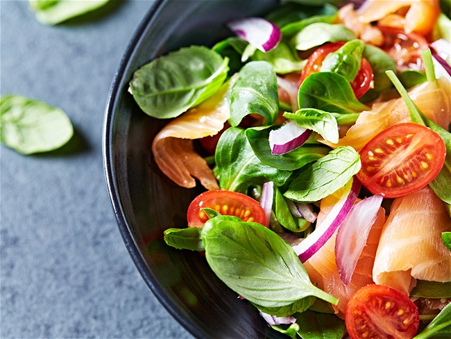 Image of Smoked Salmon & Spinach Salad Recipe