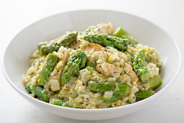 Image of Spring Asparagus & Chicken with Orzo Recipe