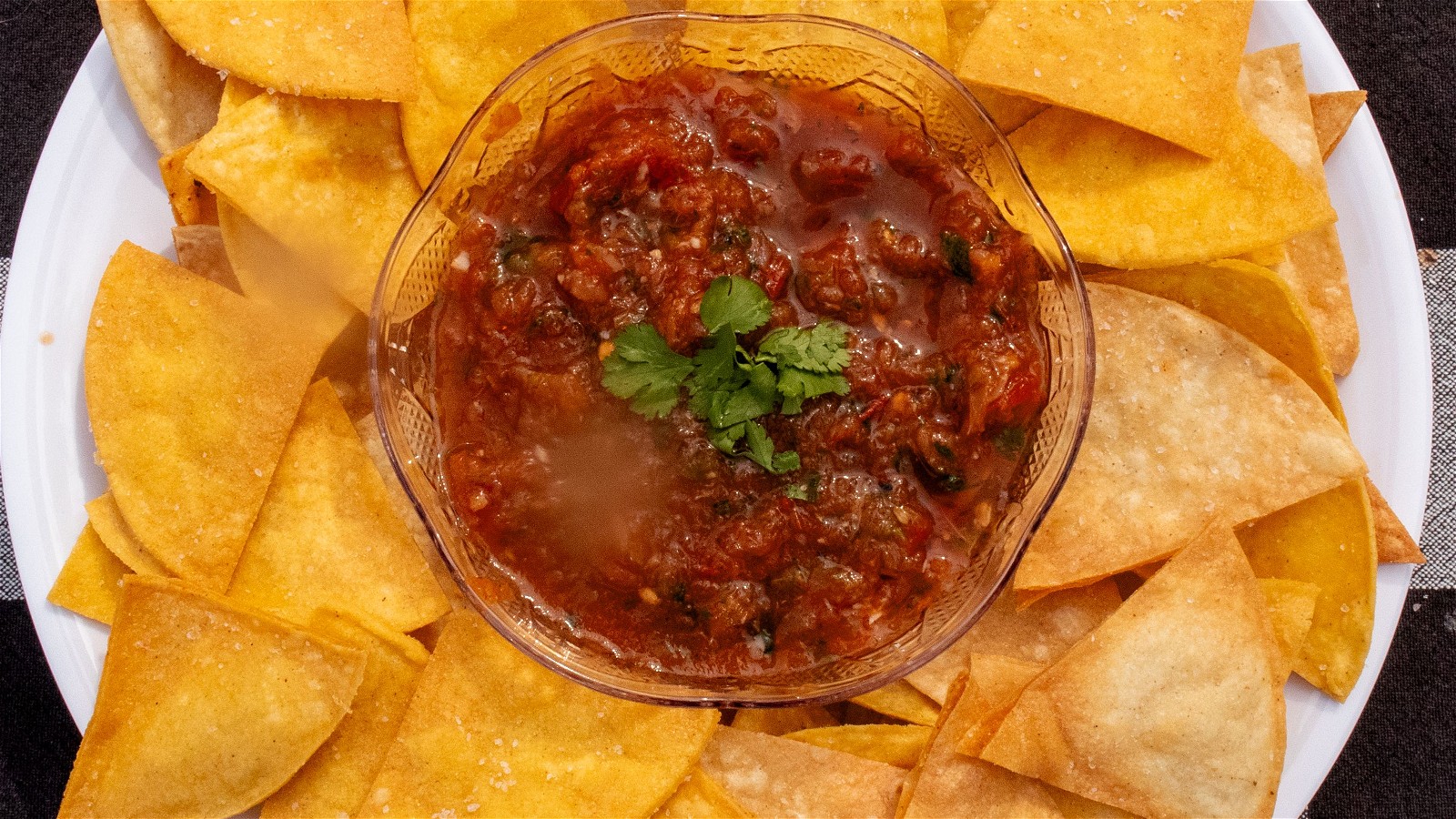 Image of Homemade Tortilla Chips and Roasted Salsa