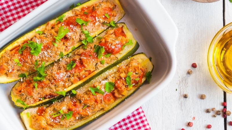 Image of Gevulde courgette recept