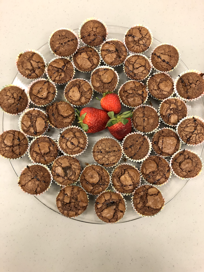 Blood Orange Brownies with Raspberry Balsamic Reduction