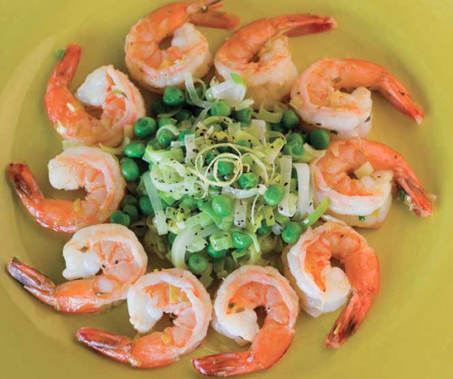 Lemon Tarragon Shrimp with Peas