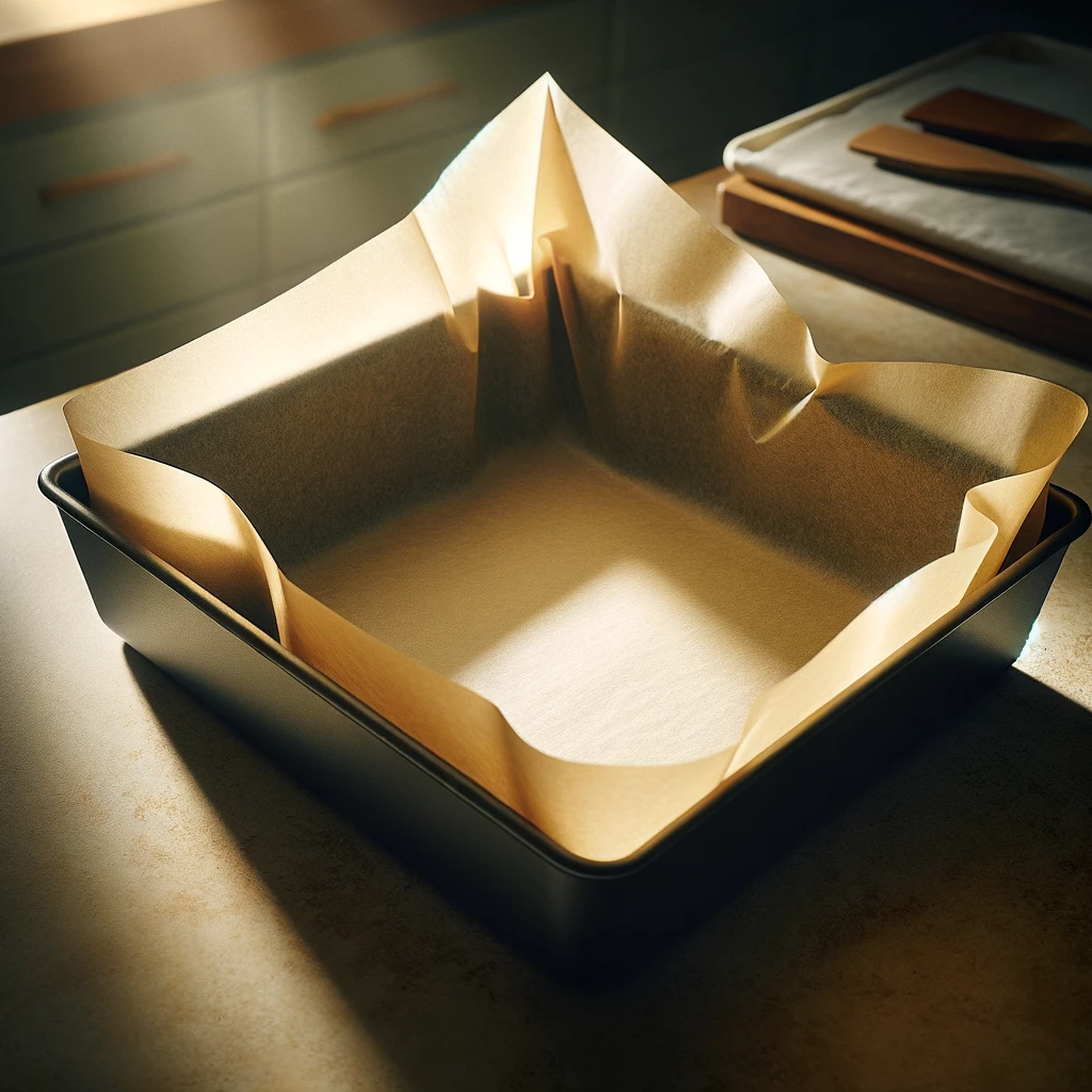 Image of Prepare the Pan:Line an 8x8 inch baking pan with parchment...