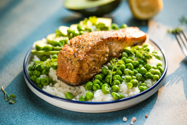 Image of Spring Fiesta Salmon and Rice Pilaf Recipe