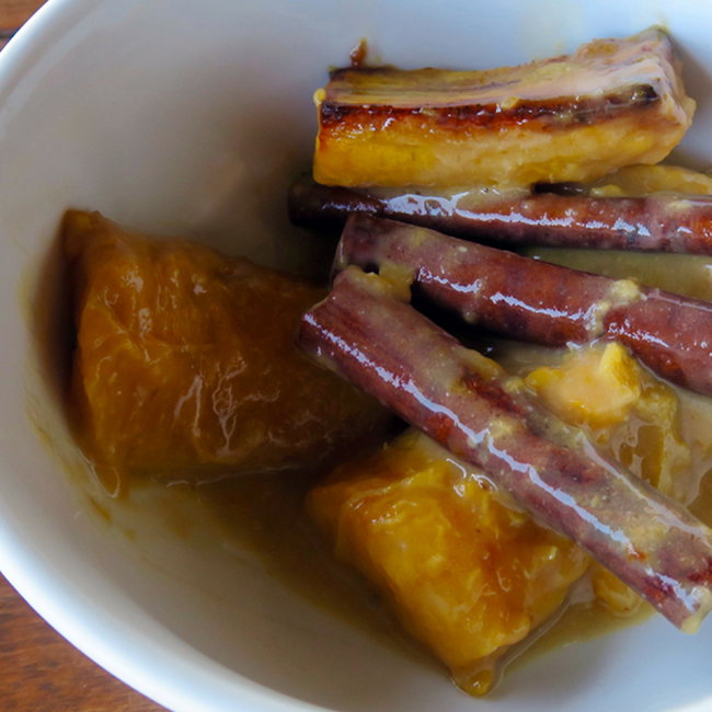 Image of plantains in coconut milk 