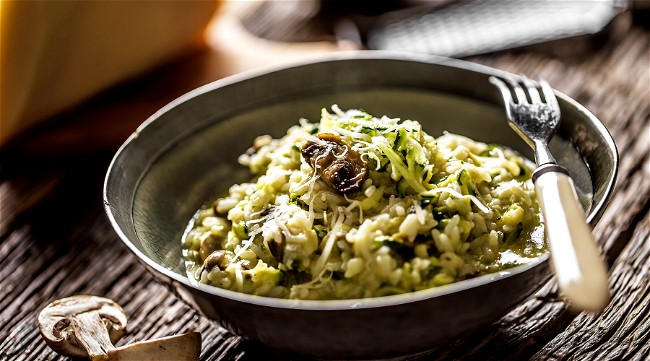 Image of Zucchini-Reis-Pfanne