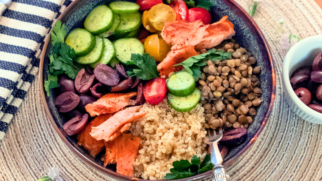 Image of Copy of Lentil Quinoa Salad with Smoked Salmon 