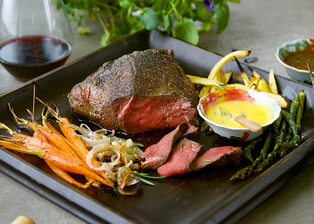 English Roast with Orange Rosemary Butter