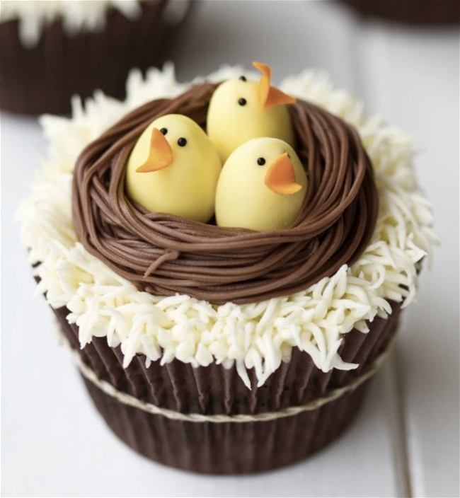 Image of Cupcakes Façon Nid de Pâques 🐣🧁