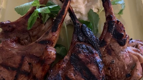 Image of Grilled Lamb Chops With Goat Cheese Mashed Potatoes