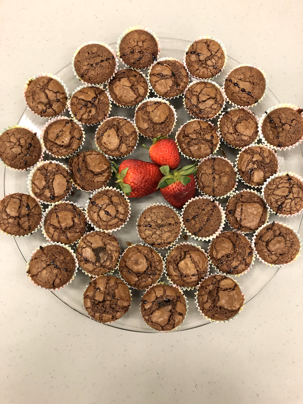 Blood Orange Brownies with Raspberry Balsamic Reduction