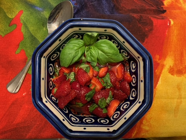 Strawberrys with Basil and Vanilla Balsamic