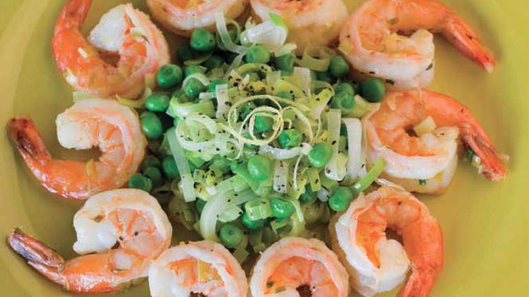 Image of Lemon Tarragon Shrimp with Peas