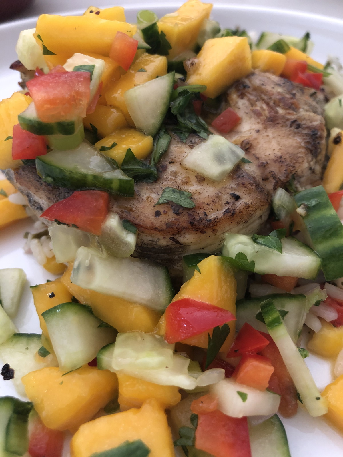 Mango Cucumber Salsa