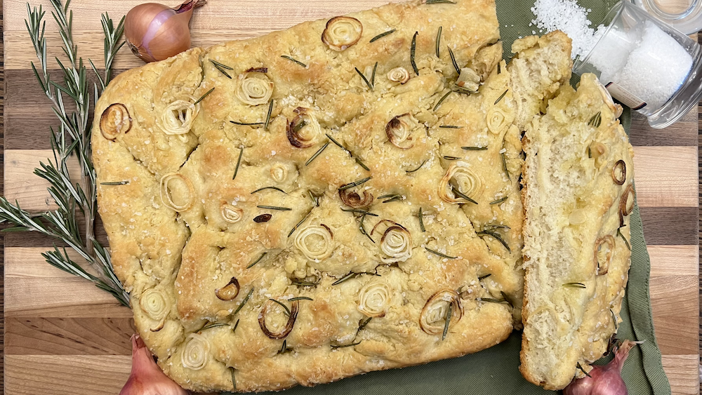 Rosemary and Shallot Focaccia