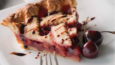 Cherry Pie with Cherry Balsamic Glaze