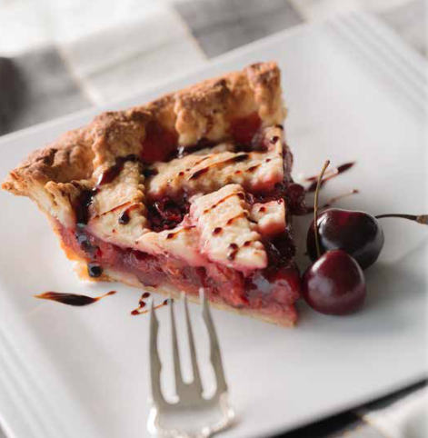 Cherry Pie with Cherry Balsamic Glaze