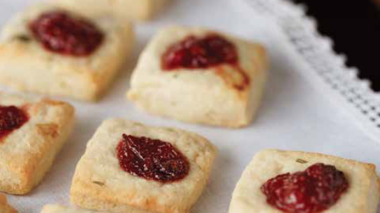 Rosemary Scones With Strawberry Rhubarb Thumb Print