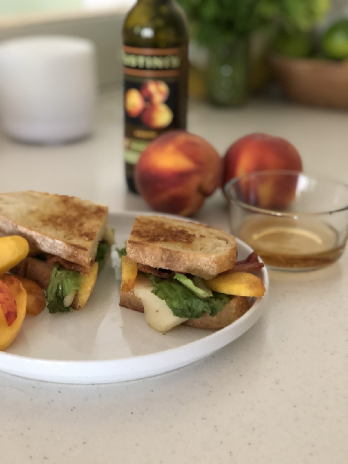 Peach and Fontina Panini