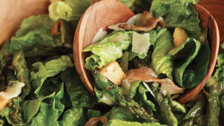 Roasted Asparagus Caesar Salad