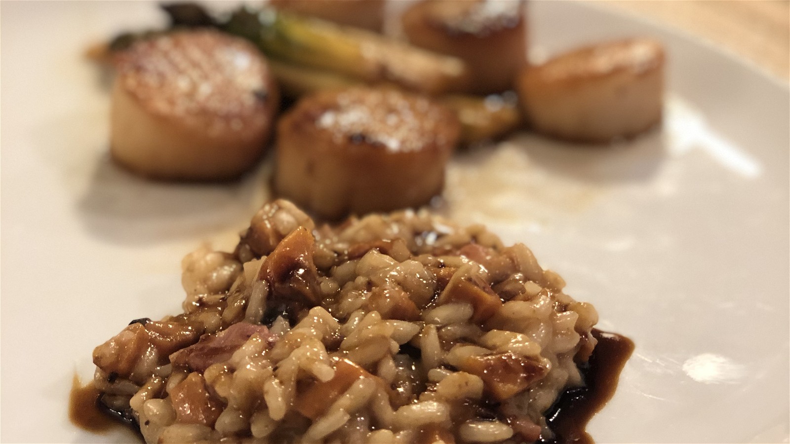 Image of Butternut Squash Risotto with Bacon and Maple Balsamic Syrup