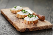 Chef Ali's Pear, Olive and Cheese Crostini