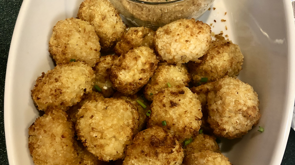 Risotto Balls with Parmesan and Goat Cheese