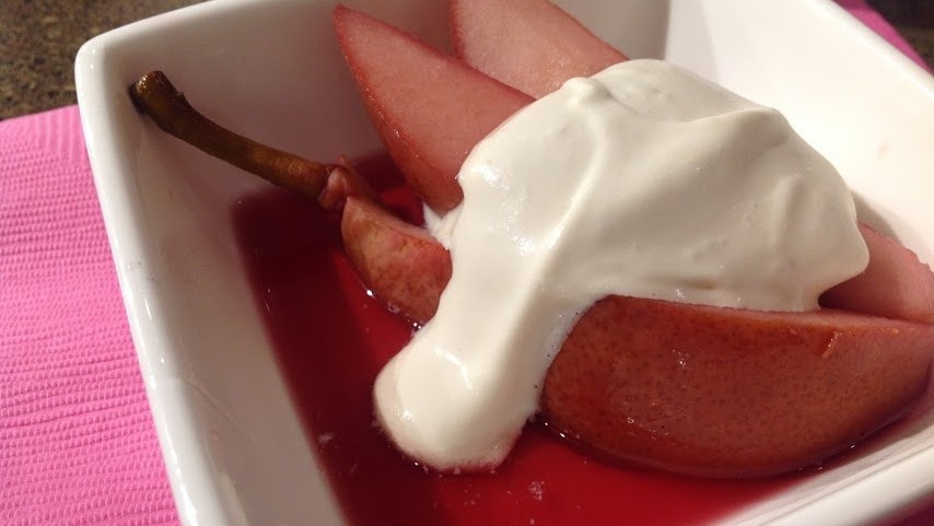 Pears in Red Wine