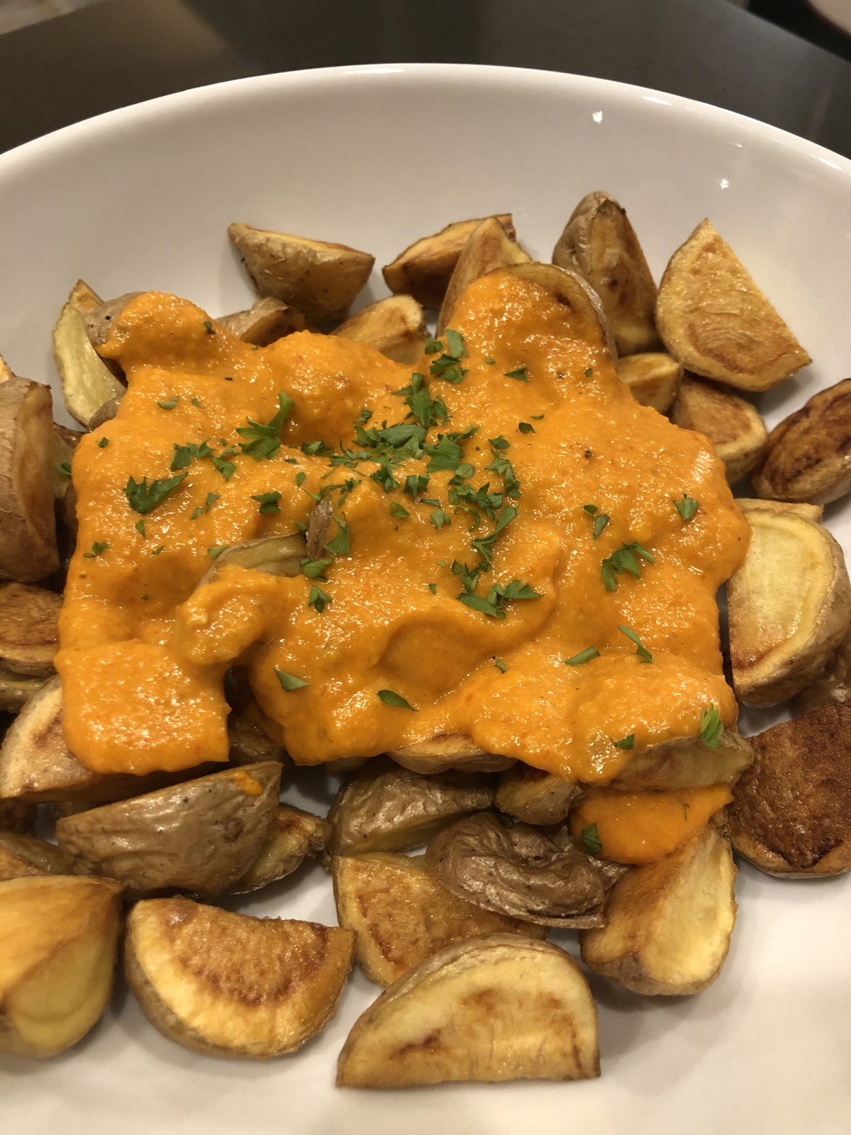 Roasted Potatoes with Romesco Sauce