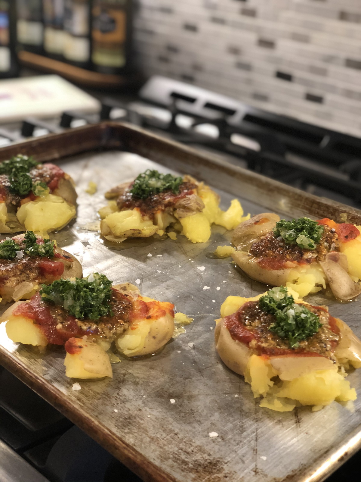 Smashed Potato Parmesan