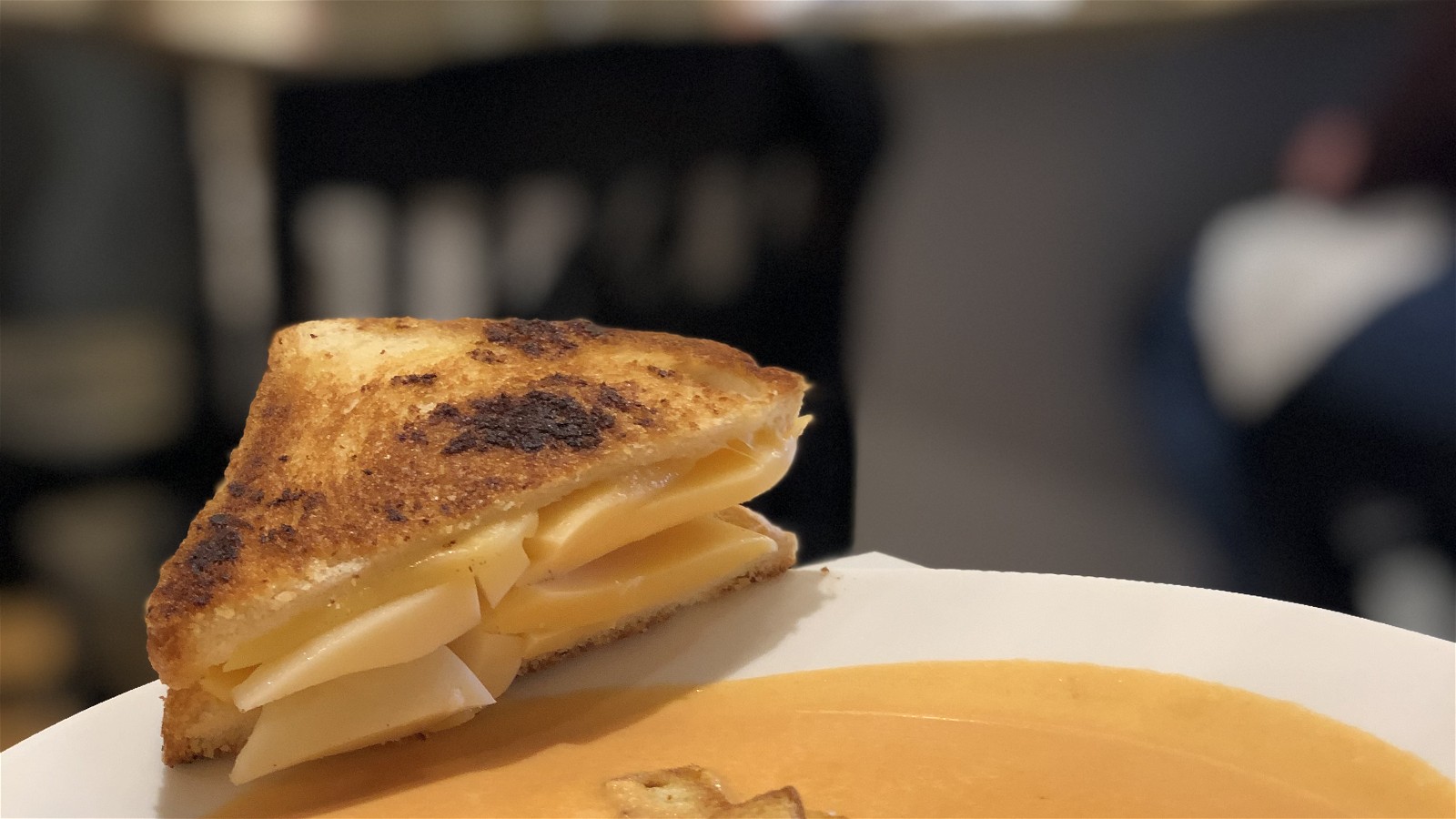 Cream of Tomato Soup with Grilled Cheese