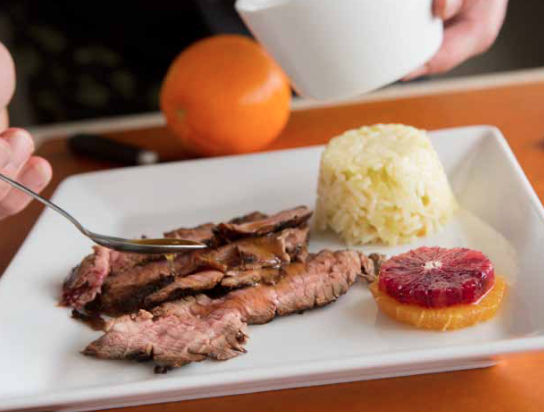 London Broil with Orange Rice