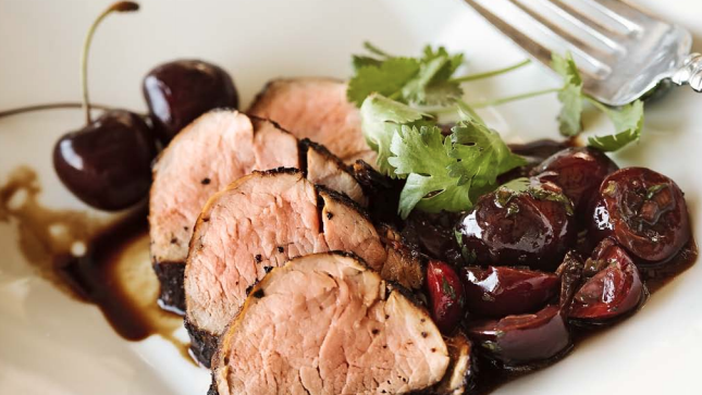 Pork Tenderloin Medallions with Fresh Cherry Salsa