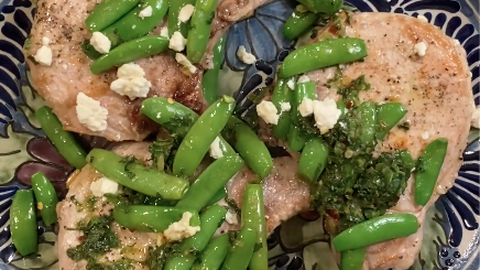 Image of Pork Chops with Snap Peas
