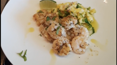 Caribbean Spiced Shrimp with Pineapple Salsa