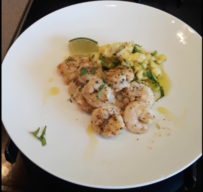 Caribbean Spiced Shrimp with Pineapple Salsa