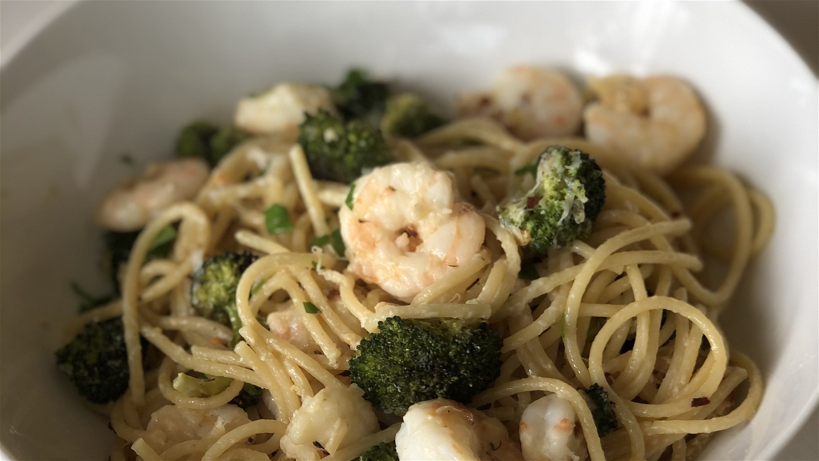 Image of Shrimp and Broccoli with Pasta