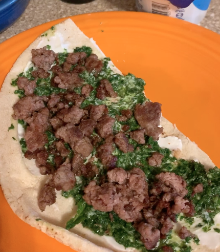 Greek Lamb and Mint Flatbread